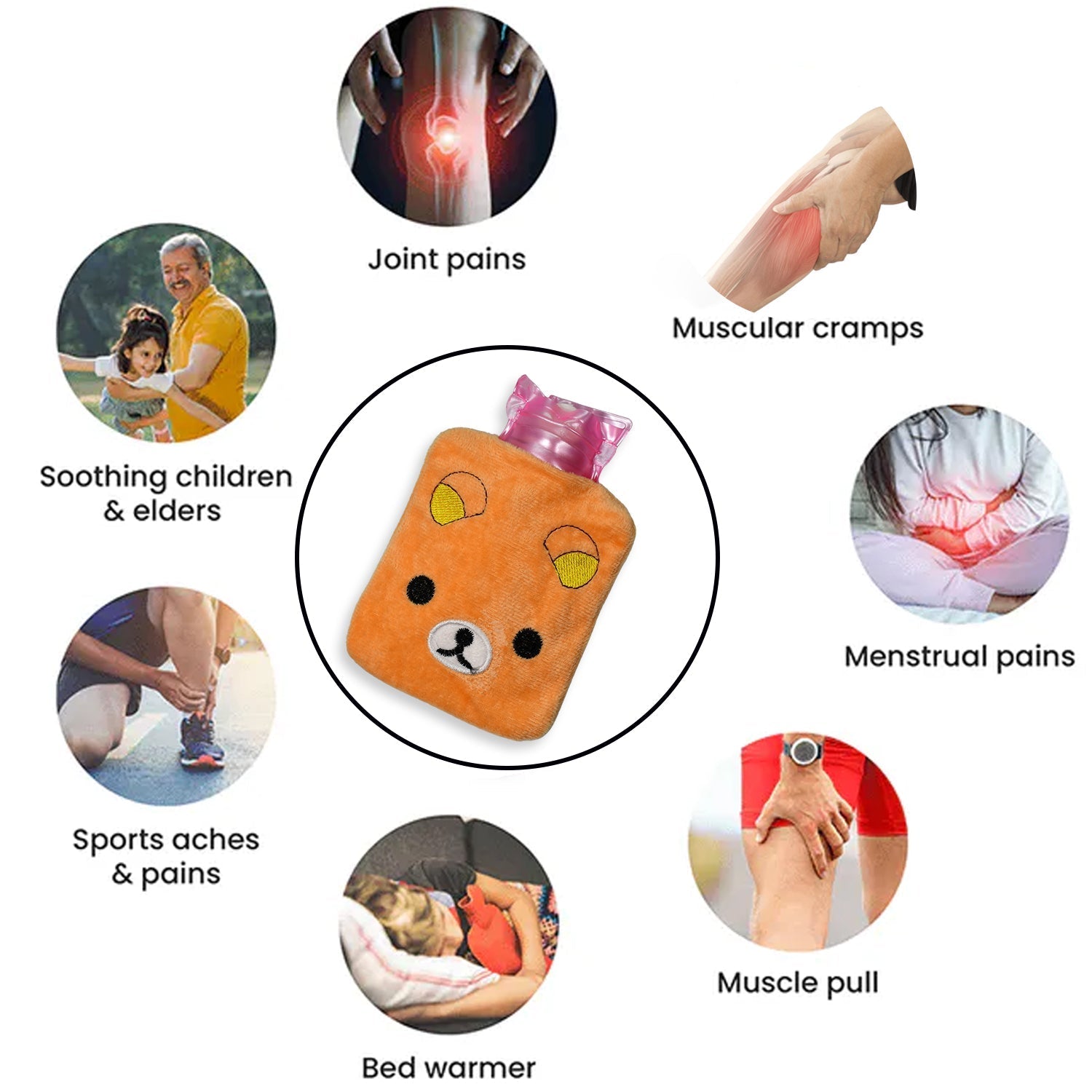 6503 Orange Panda small Hot Water Bag with Cover for Pain Relief, Neck, Shoulder Pain and Hand, Feet Warmer, Menstrual Cramps. 6503 Orange Panda small Hot Water Bag with Cover for Pain Relief, Neck, Shoulder Pain and Hand, Feet Warmer, Menstrual Cramps.